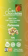 Load image into Gallery viewer, Dark Chocolate single origin Costa Rica 70% + pistachios
